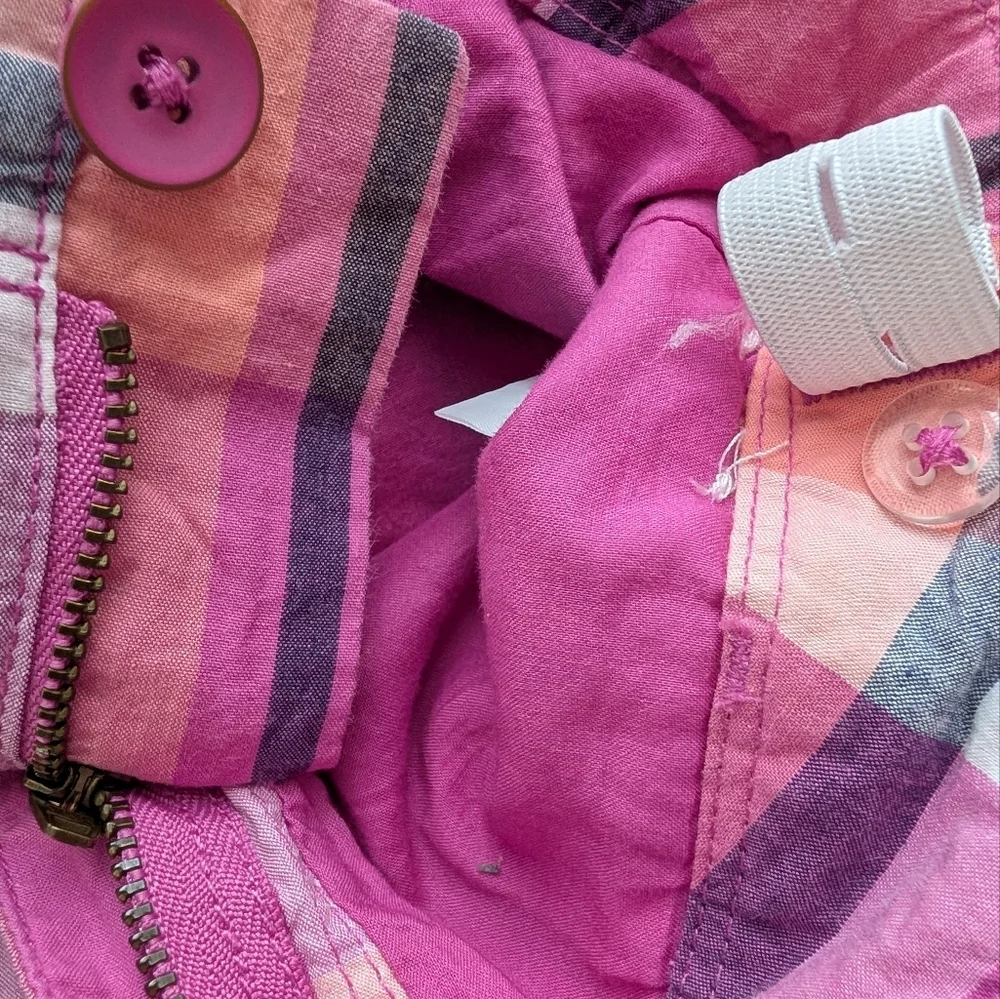 Gymboree Girls Pink Plaid Cotton Shorts Size 6